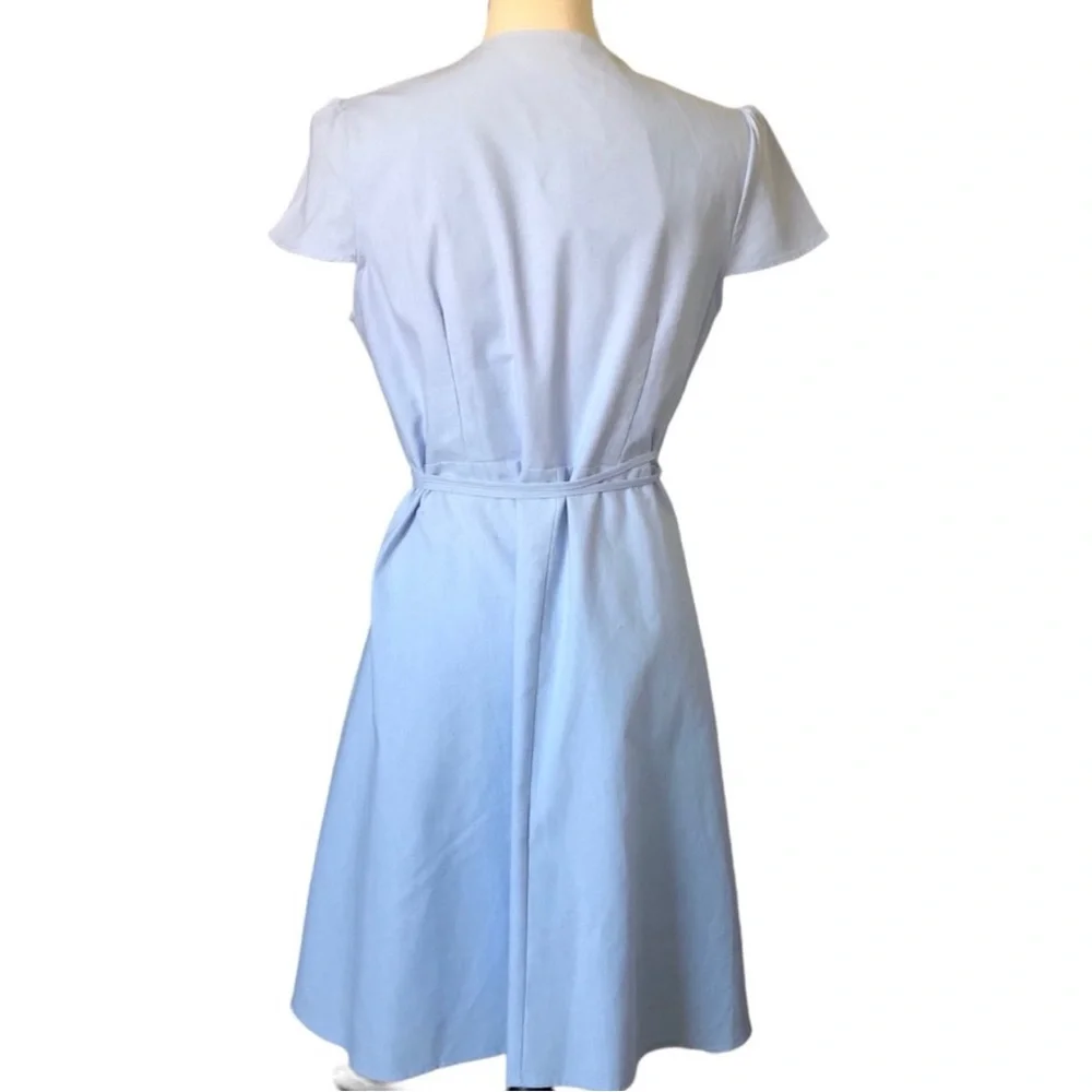 TO MARKET DRESS IN PALE BLUE LINEN LOOK - Picture 3 of 6